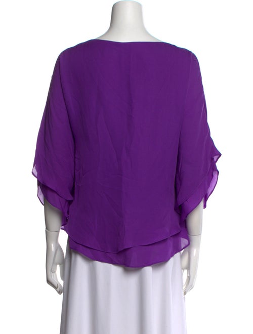 Alice + Olivia Silk Scoop Neck Blouse