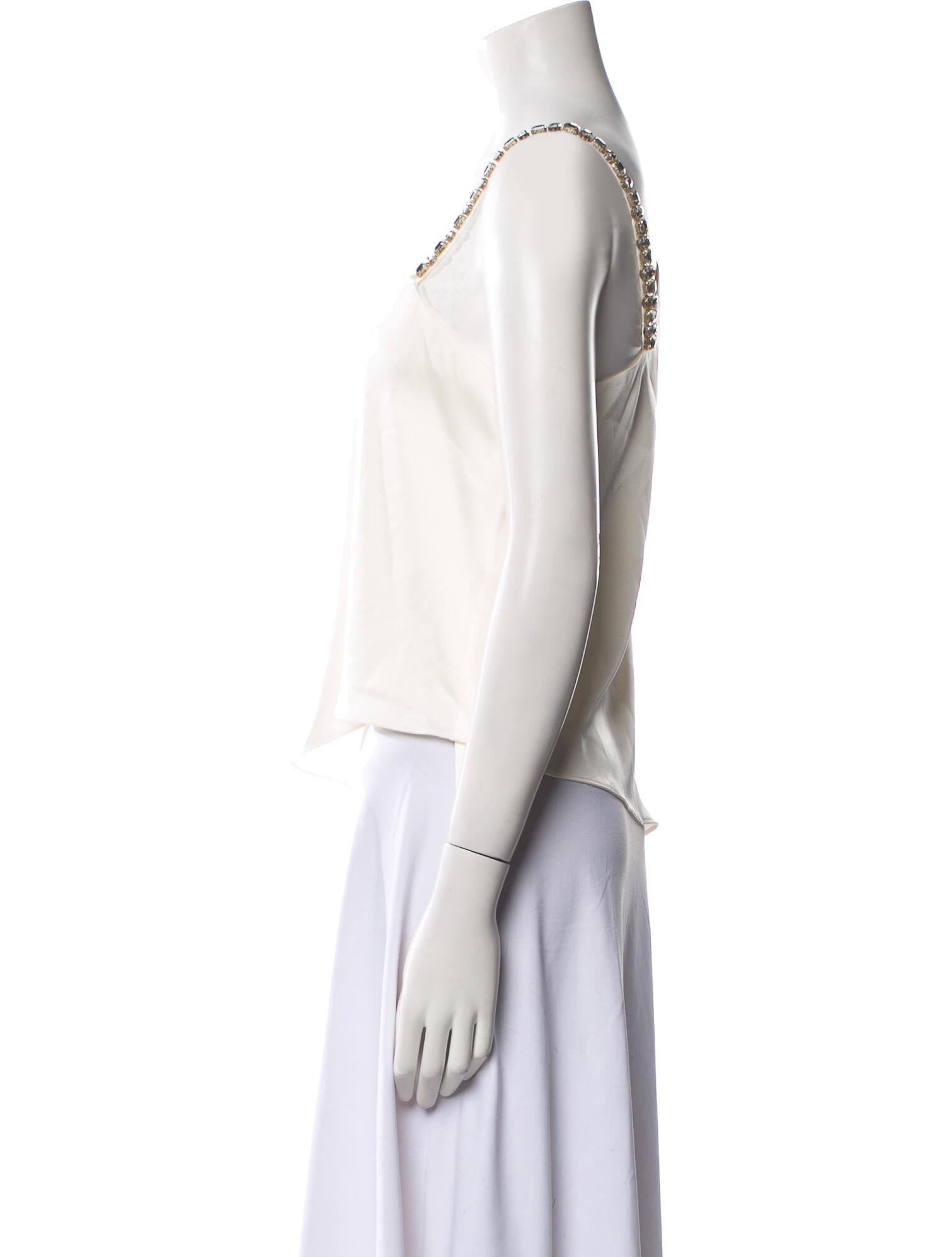 Alice + Olivia Asymmetrical Sleeveless Crop Top