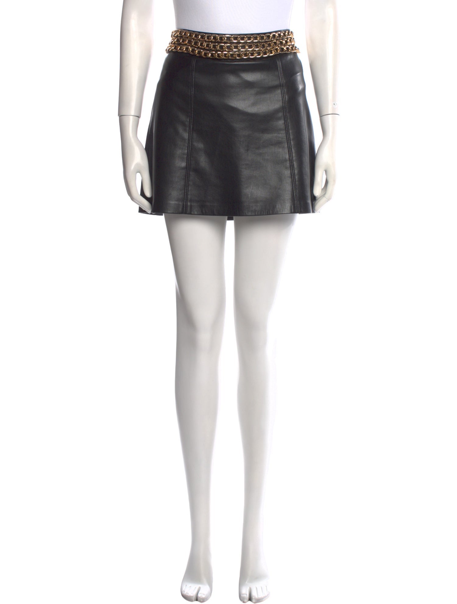 Alice + Olivia Chain-Link Accents Mini Skirt