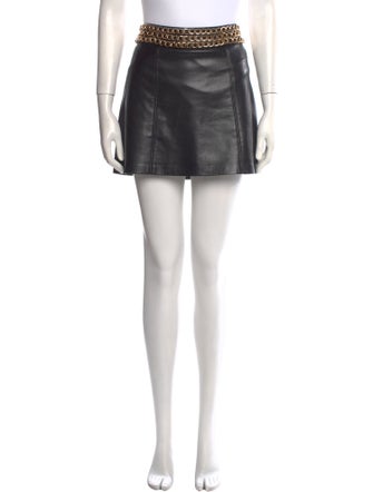 Alice + Olivia Chain-Link Accents Mini Skirt