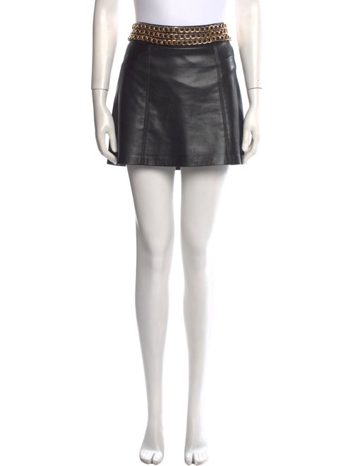 Alice + Olivia Chain-Link Accents Mini Skirt