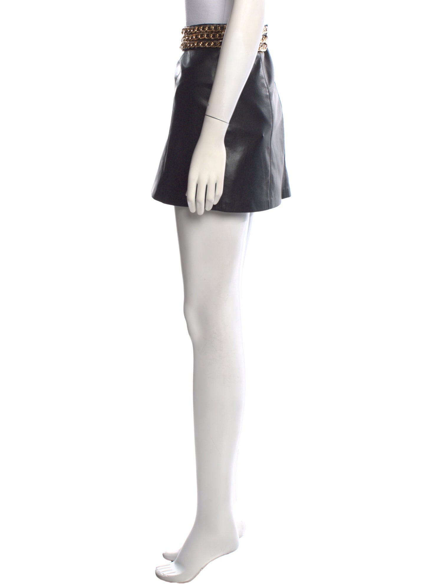 Alice + Olivia Chain-Link Accents Mini Skirt