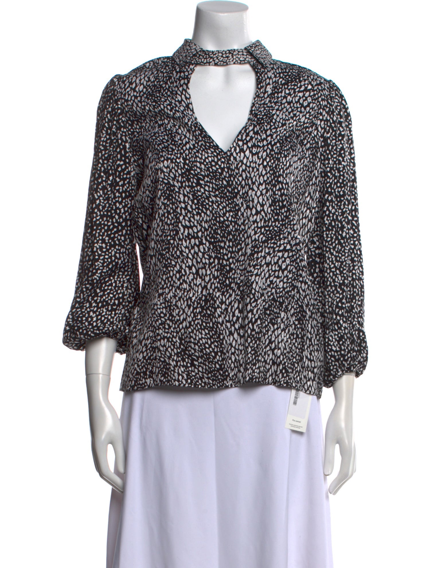 Alice + Olivia Printed Mock Neck Blouse w/ Tags