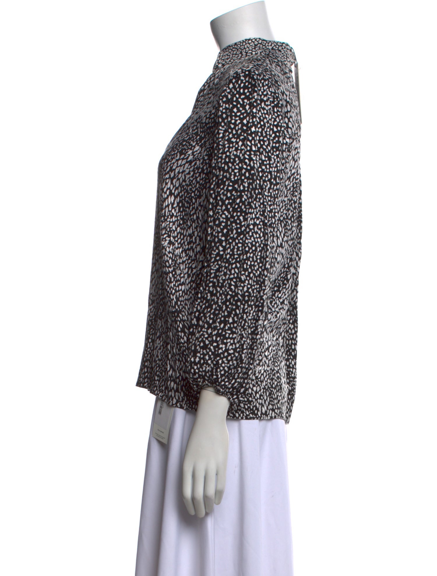 Alice + Olivia Printed Mock Neck Blouse w/ Tags