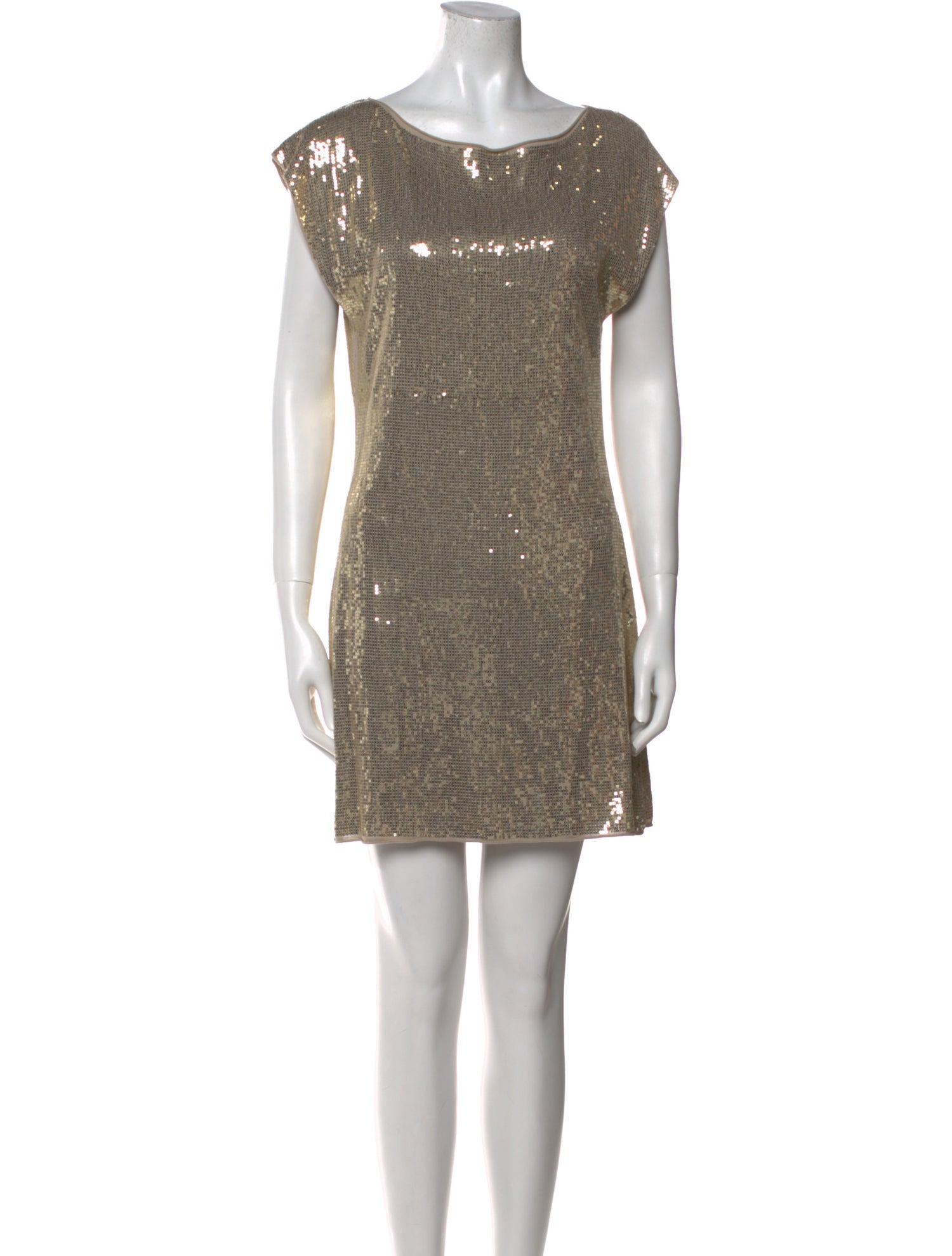 Alice + Olivia Bateau Neckline Mini Dress