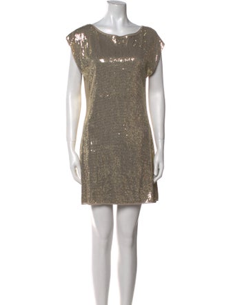 Alice + Olivia Bateau Neckline Mini Dress