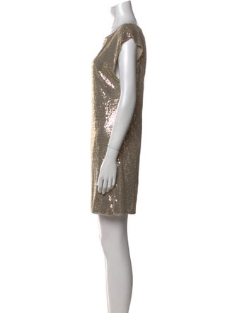 Alice + Olivia Bateau Neckline Mini Dress