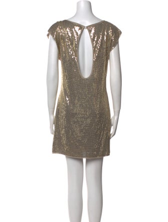 Alice + Olivia Bateau Neckline Mini Dress