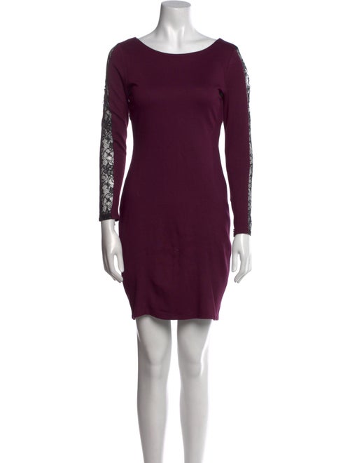 Alice + Olivia Bateau Neckline Mini Dress