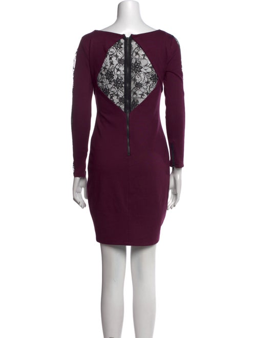 Alice + Olivia Bateau Neckline Mini Dress