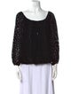 Alice + Olivia Animal Print Bateau Neckline Blouse