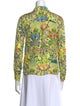 Alice + Olivia Floral Print Long Sleeve Button-Up Top