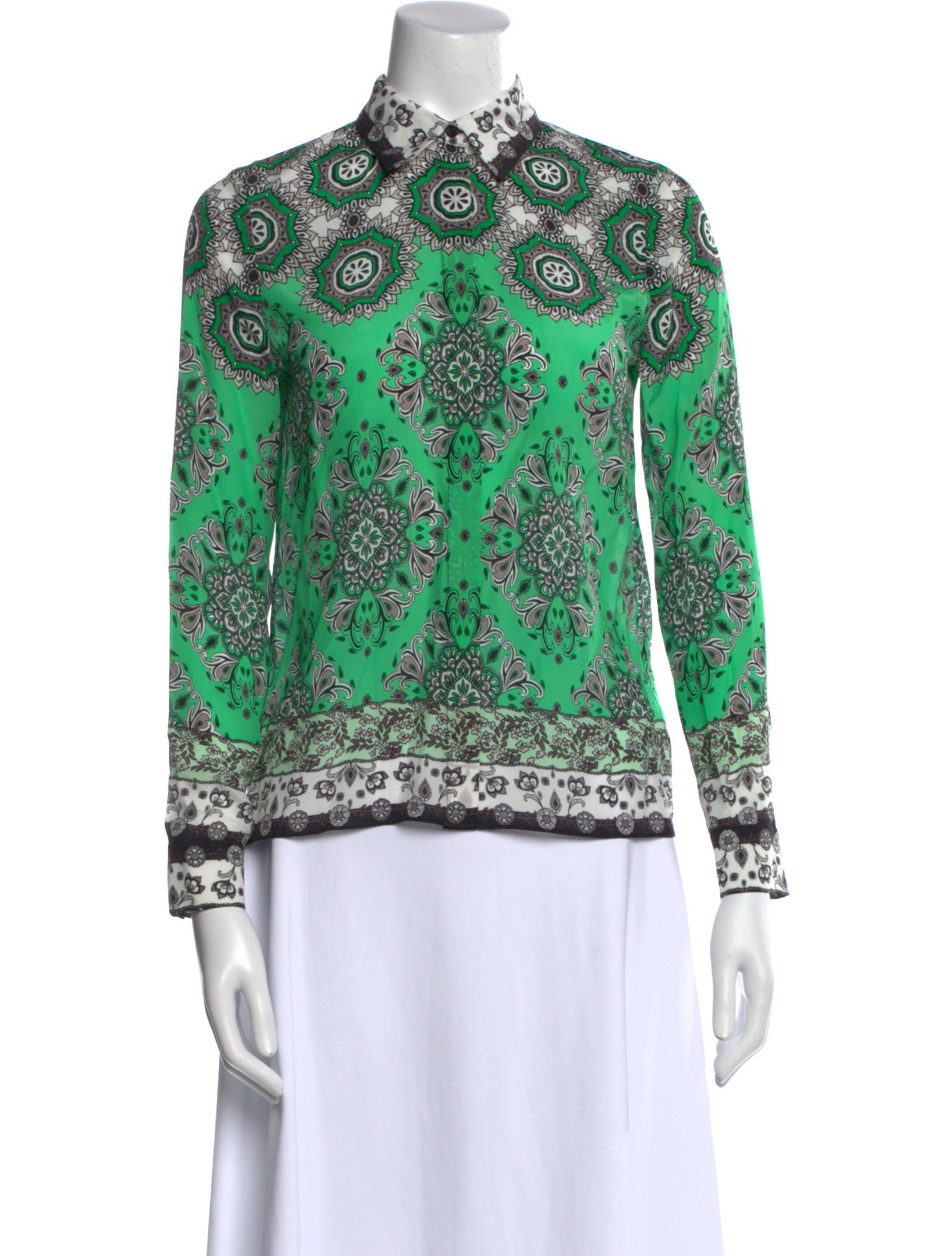 Alice + Olivia Silk Paisley Print Sweatshirt w/ Tags