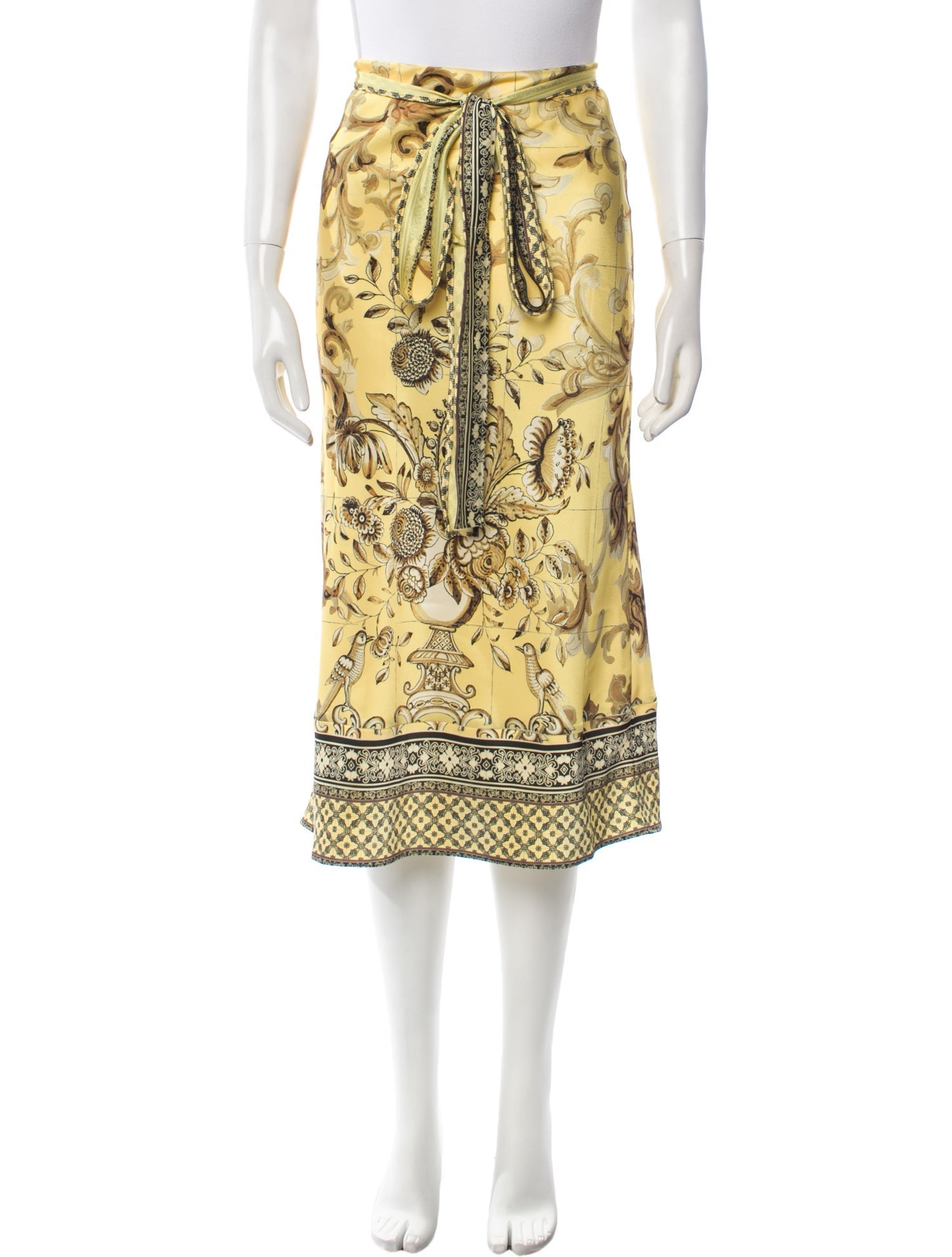 Alice + Olivia Floral Print Midi Length Skirt