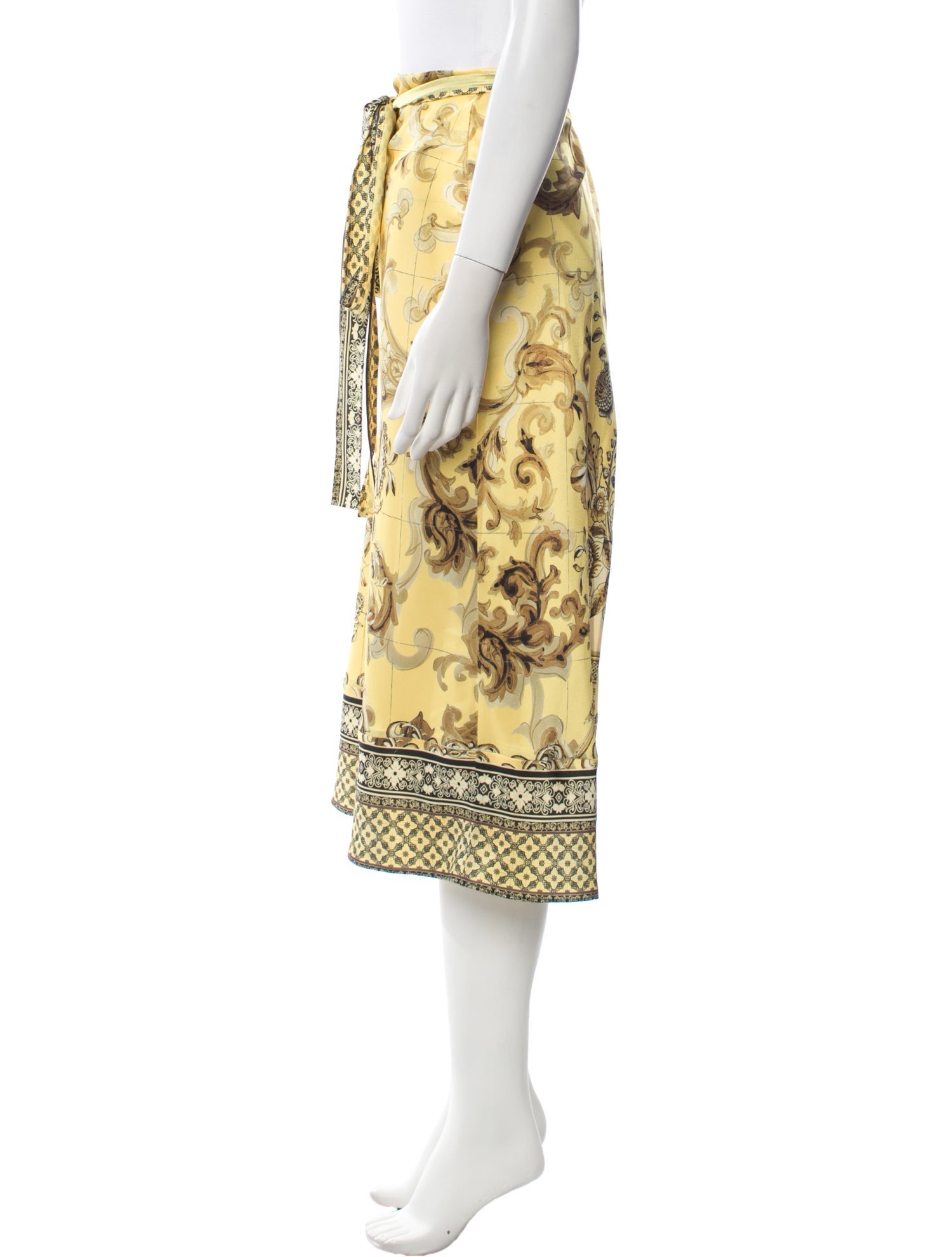 Alice + Olivia Floral Print Midi Length Skirt