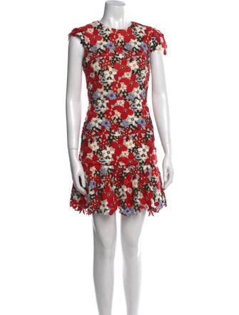 Alice + Olivia Lace Pattern Mini Dress