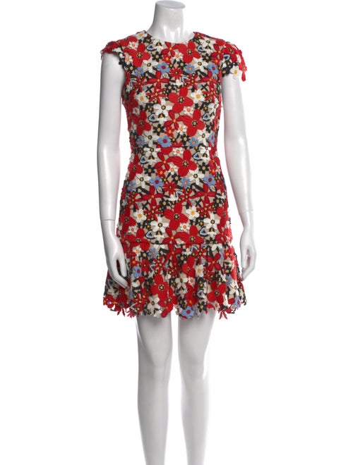 Alice + Olivia Lace Pattern Mini Dress