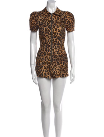 Alice + Olivia Animal Print Romper