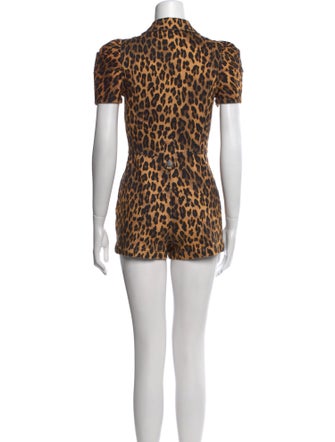 Alice + Olivia Animal Print Romper