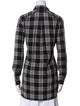 Alice + Olivia Plaid Print Long Sleeve Button-Up Top
