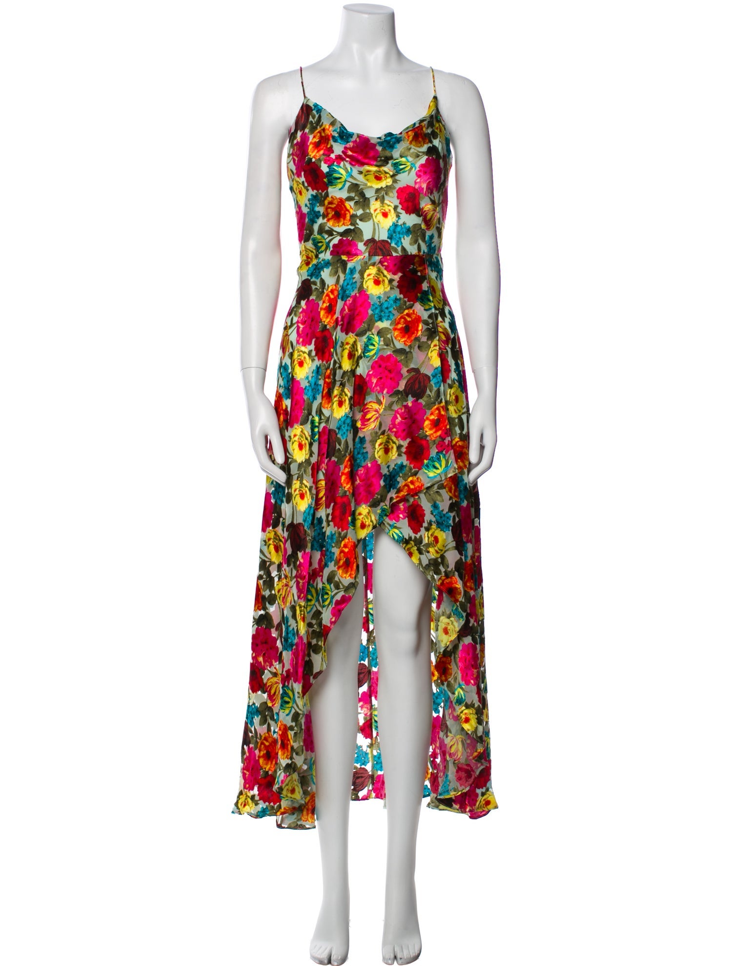 Alice + Olivia Floral Print Midi Length Dress