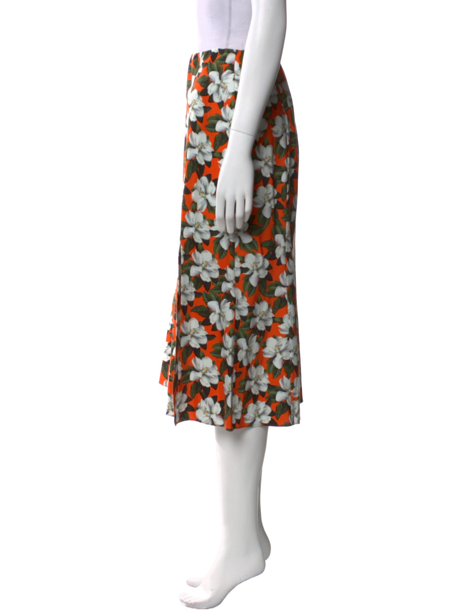 Alice + Olivia Floral Print Knee-Length Skirt