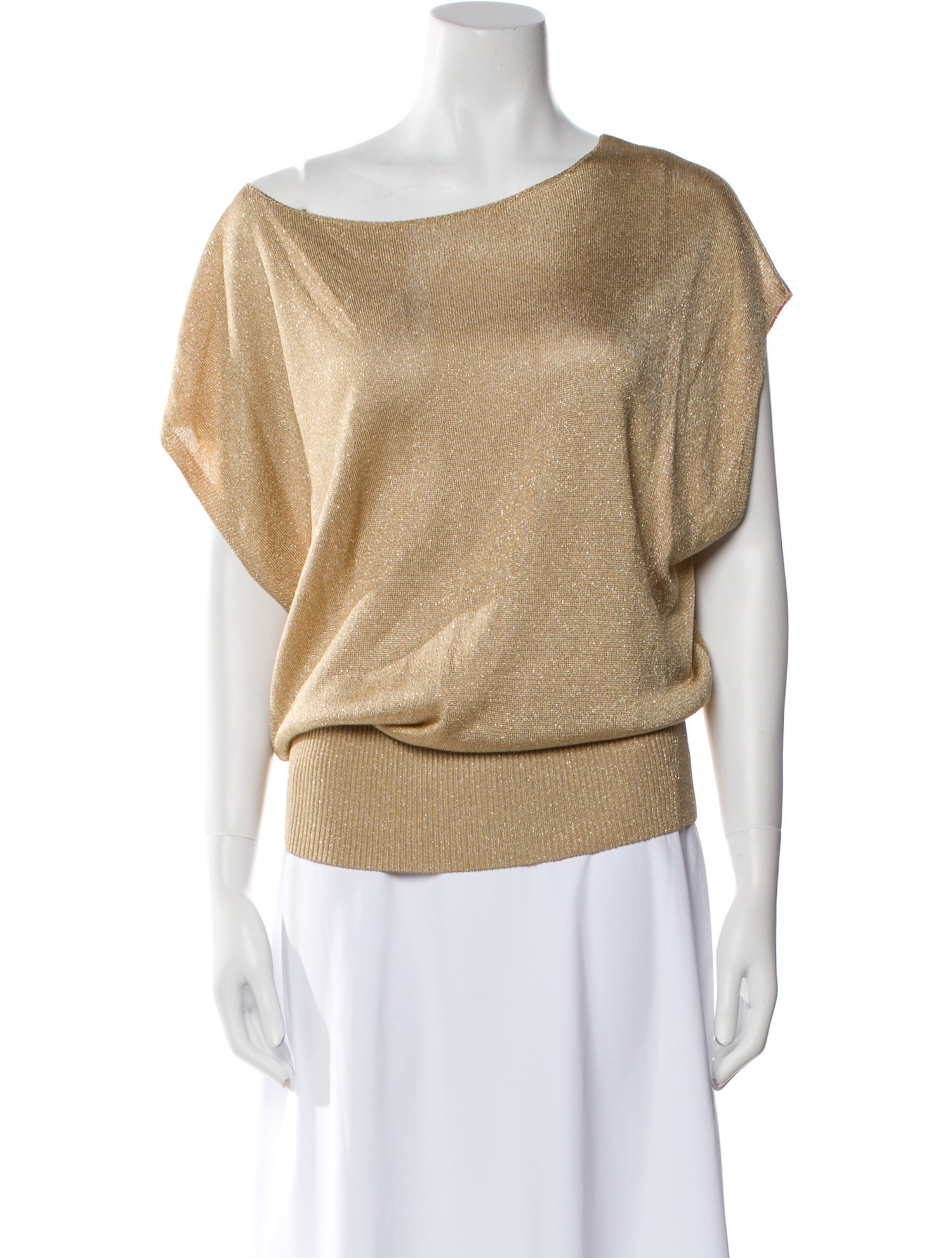 Alice + Olivia One-Shoulder Short Sleeve Top