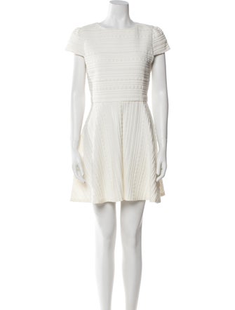Alice + Olivia Bateau Neckline Mini Dress
