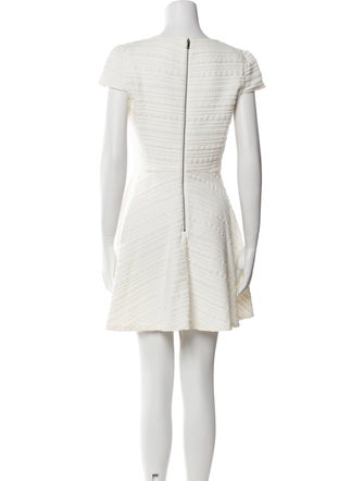 Alice + Olivia Bateau Neckline Mini Dress