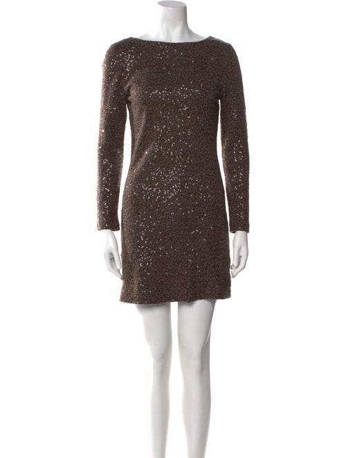 Alice + Olivia Bateau Neckline Mini Dress