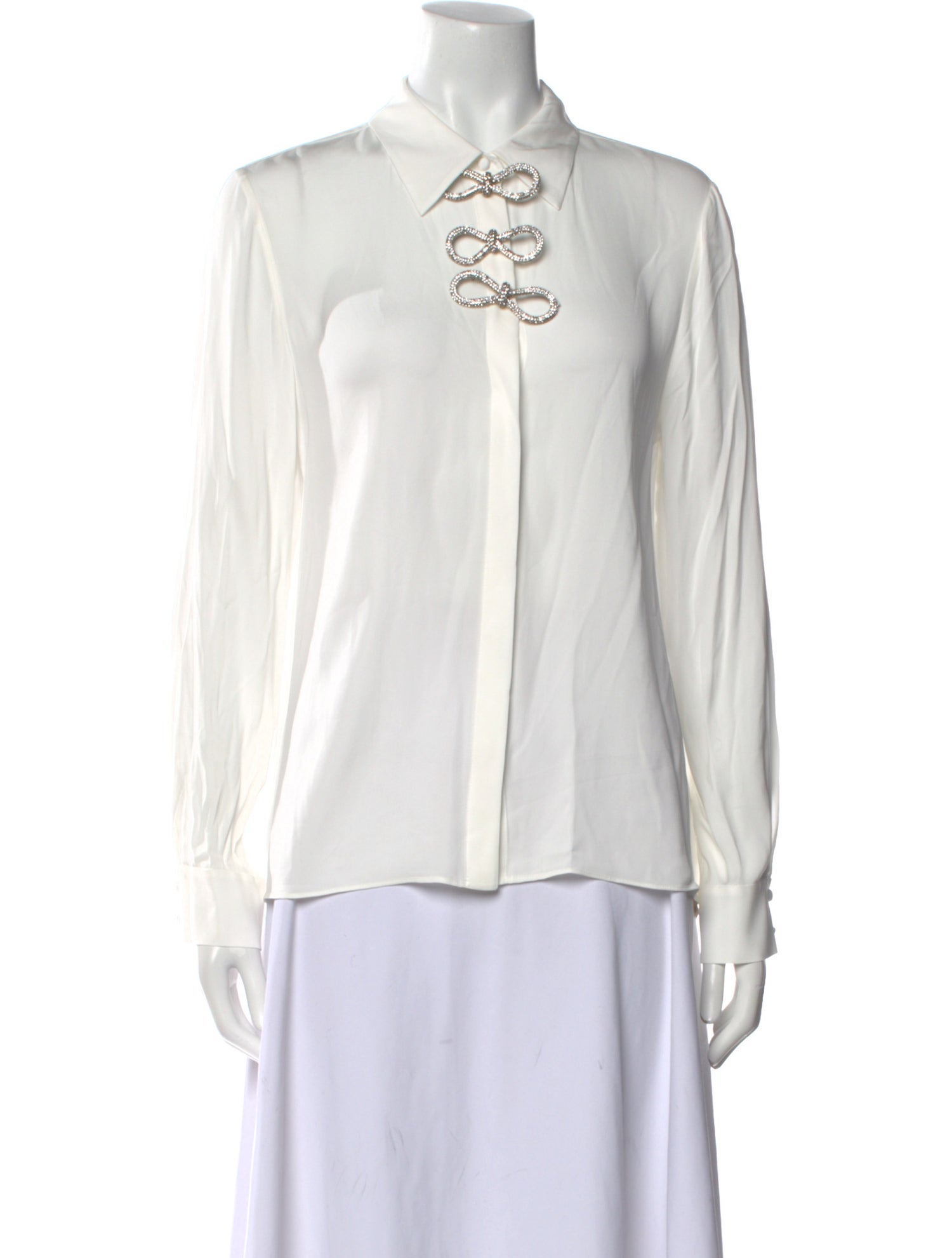 Alice + Olivia V-Neck Long Sleeve Blouse