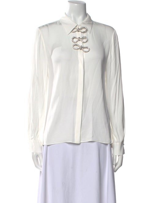 Alice + Olivia V-Neck Long Sleeve Blouse