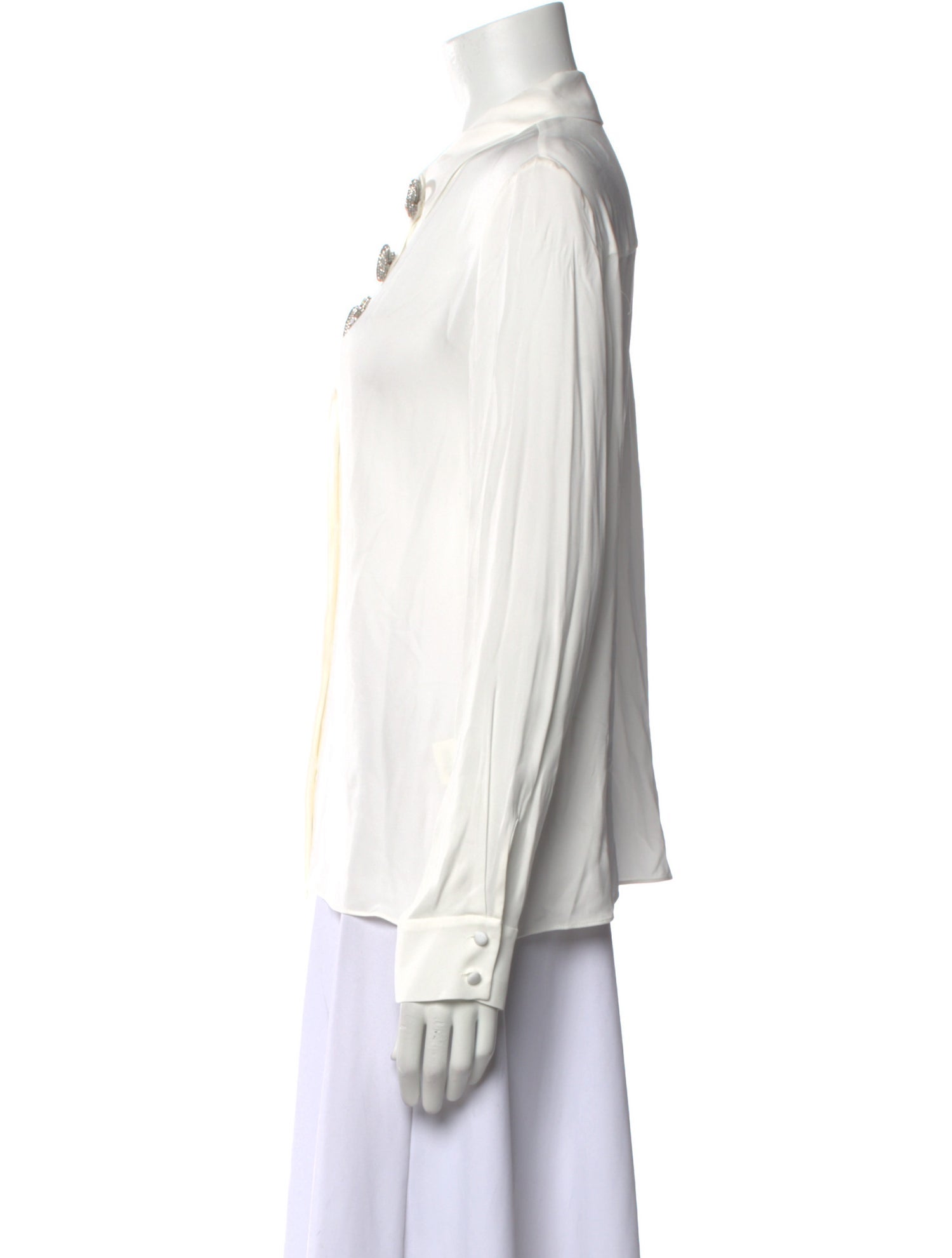 Alice + Olivia V-Neck Long Sleeve Blouse