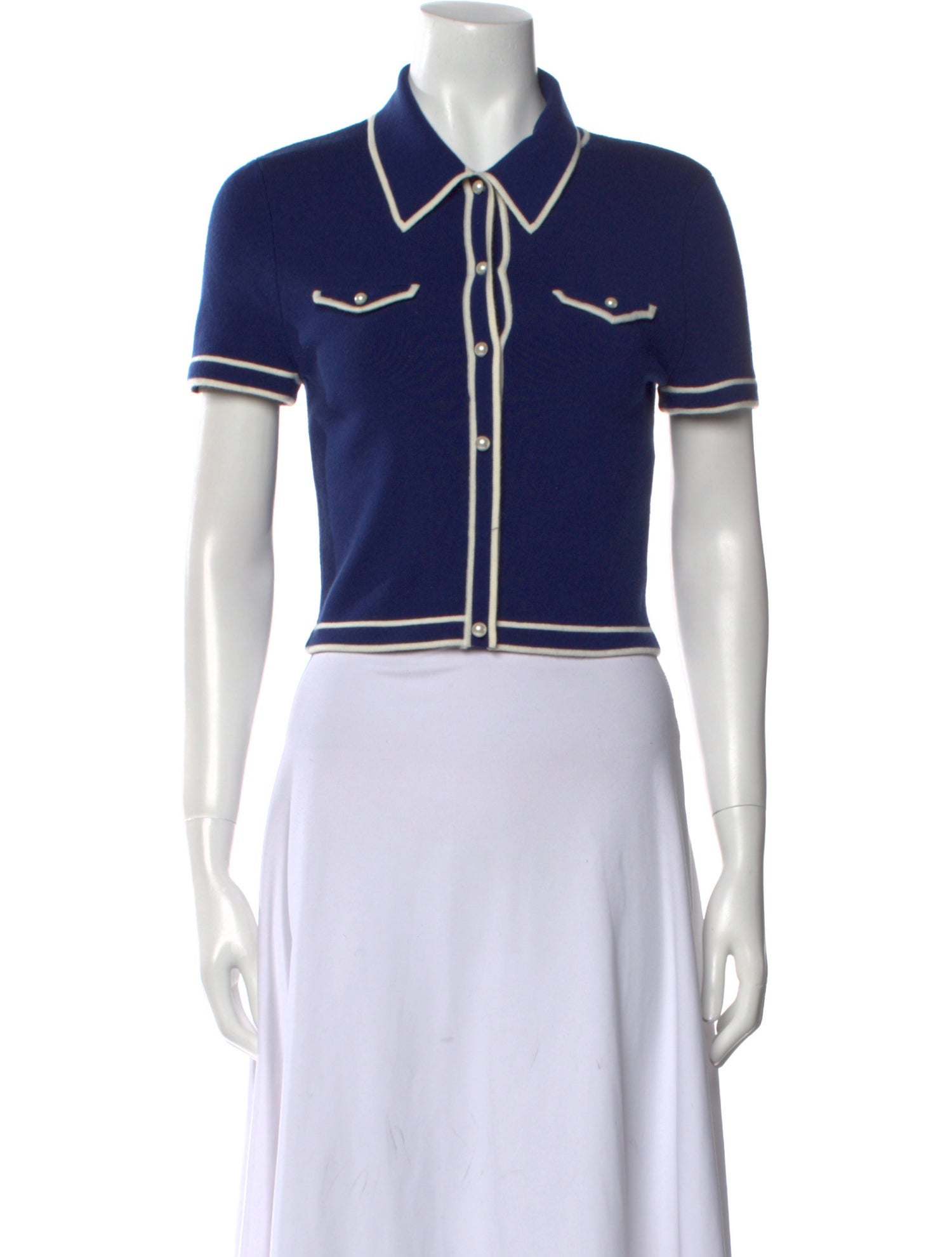 Alice + Olivia Wool Striped Crop Top