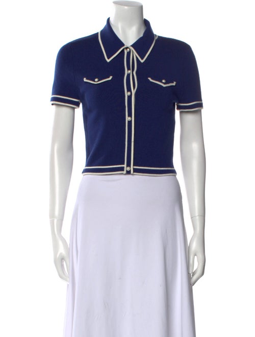 Alice + Olivia Wool Striped Crop Top