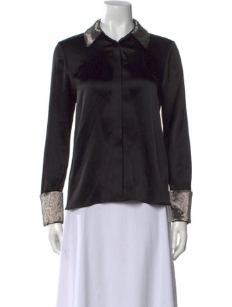 Alice + Olivia Long Sleeve Button-Up Top