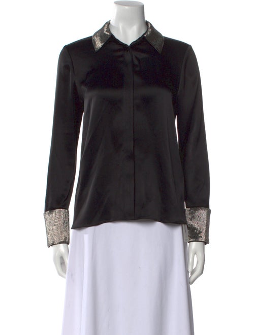 Alice + Olivia Long Sleeve Button-Up Top