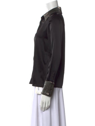 Alice + Olivia Long Sleeve Button-Up Top