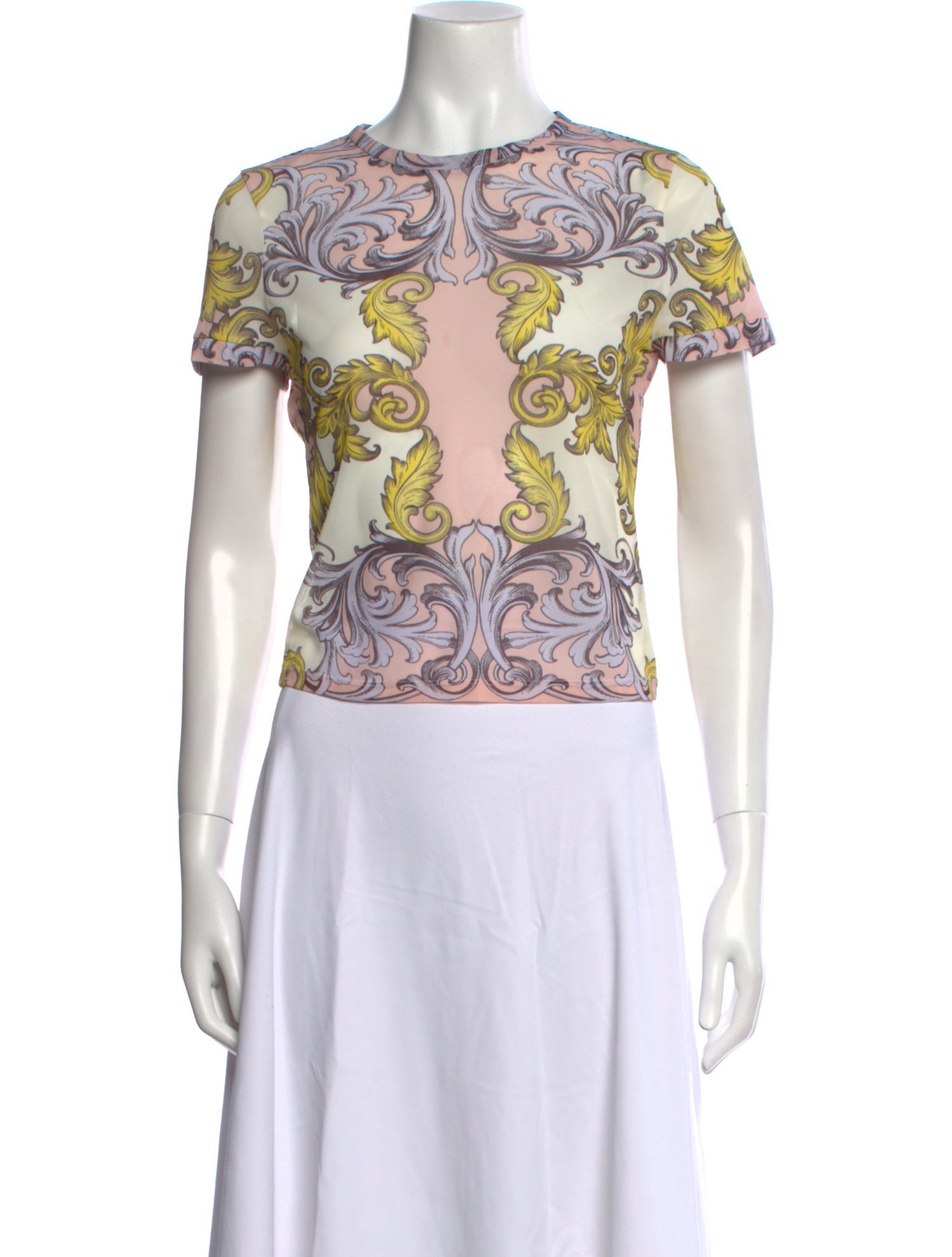 Alice + Olivia Paisley Print Crew Neck Crop Top w/ Tags