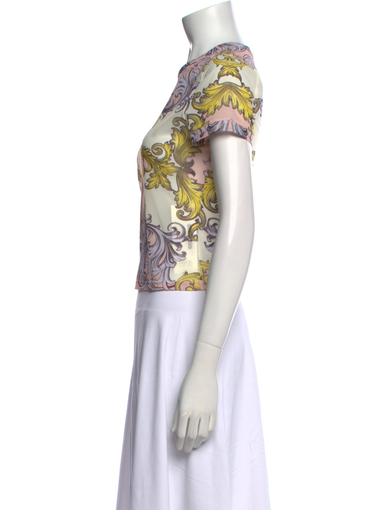 Alice + Olivia Paisley Print Crew Neck Crop Top w/ Tags