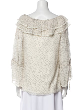 Alice + Olivia Silk Floral Print Blouse