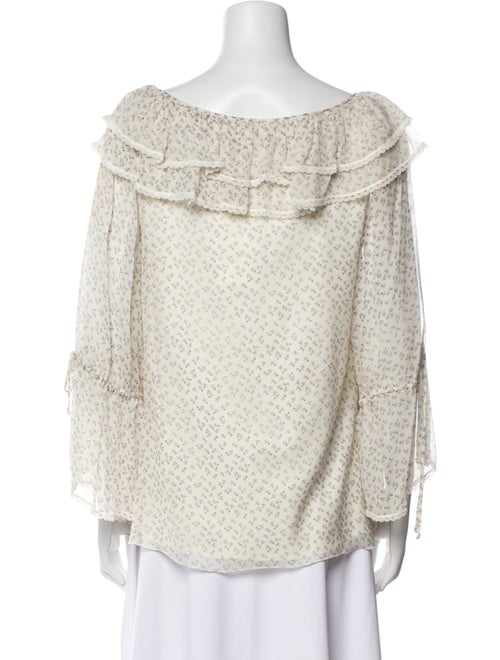 Alice + Olivia Silk Floral Print Blouse