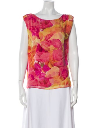 Alice + Olivia Silk Floral Print Blouse
