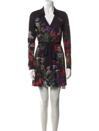 Alice + Olivia Floral Print Mini Dress