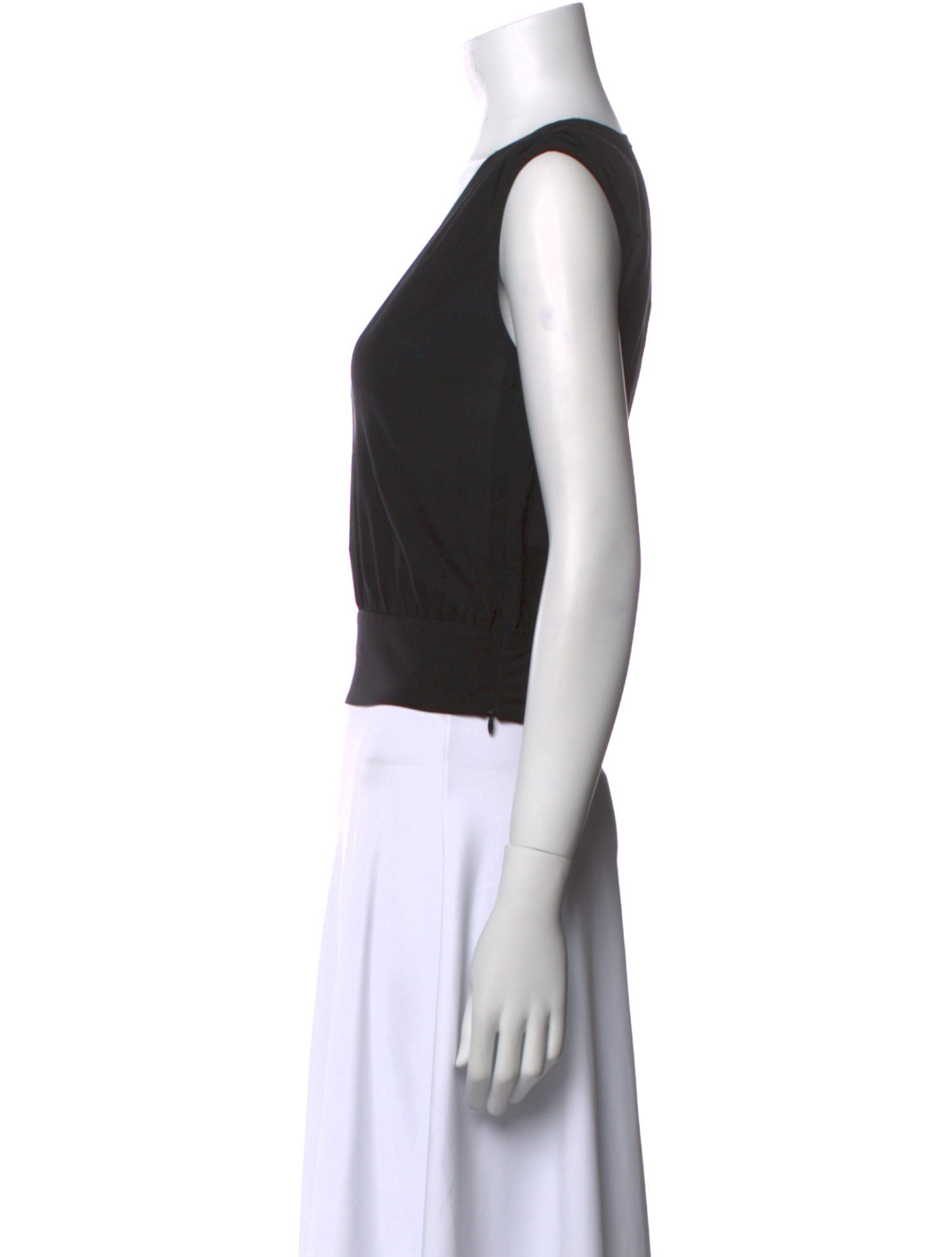 Alice + Olivia Silk V-Neck Crop Top