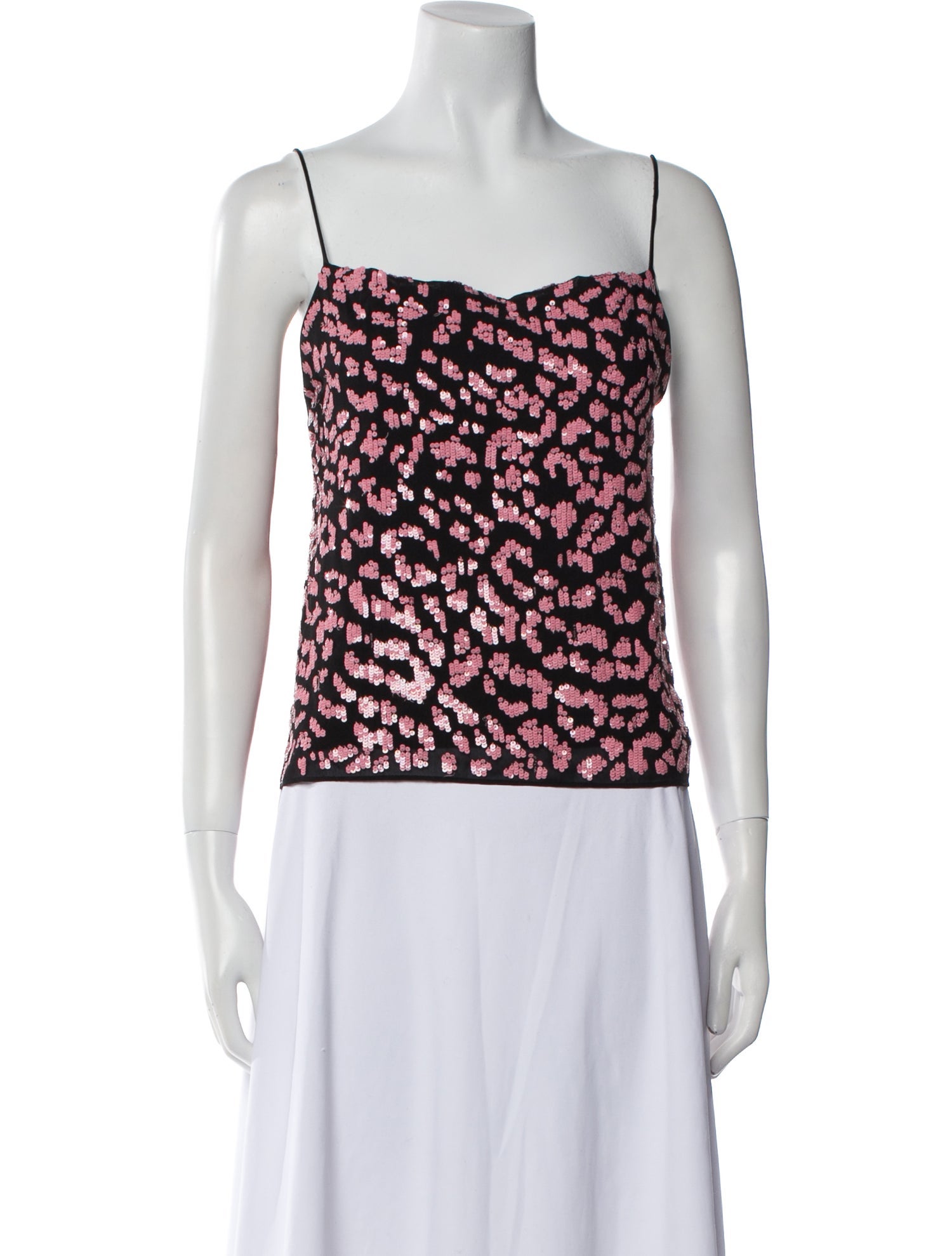 Alice + Olivia Printed Square Neckline Top