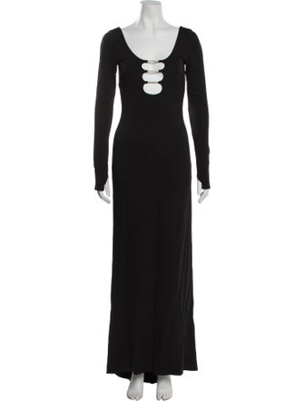 Alice + Olivia Scoop Neck Long Dress