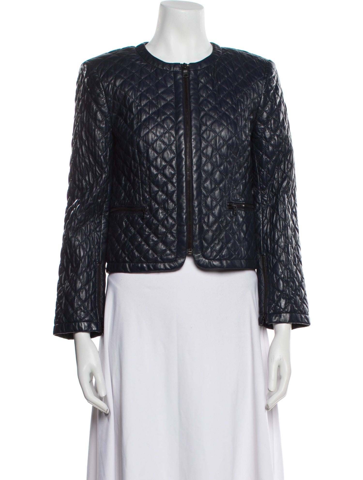 Alice + Olivia Lamb Leather Evening Jacket