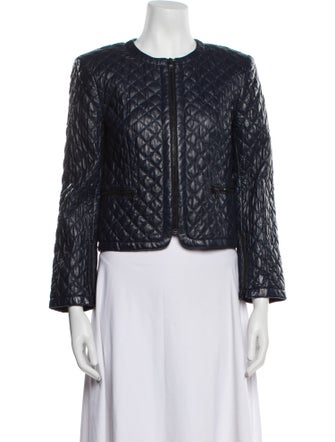 Alice + Olivia Lamb Leather Evening Jacket