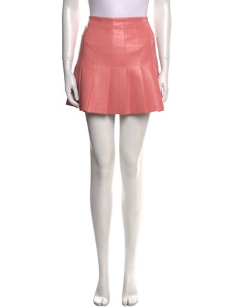 Alice + Olivia Pleated Accents Mini Skirt